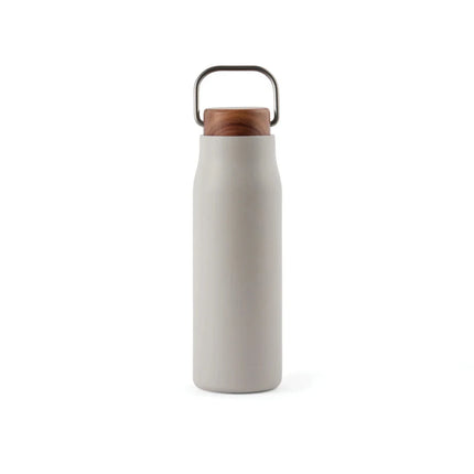 Ciro RCS Recycled Vacuum Bottle 300ml With Acacia Wood Lid RCS Collection Hand Finished Details - hospitality
