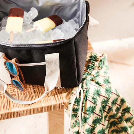 City Cooler Collection Insulated Picnic Bag With Fine Leather Trim And Two Tone Fabric - hospitality