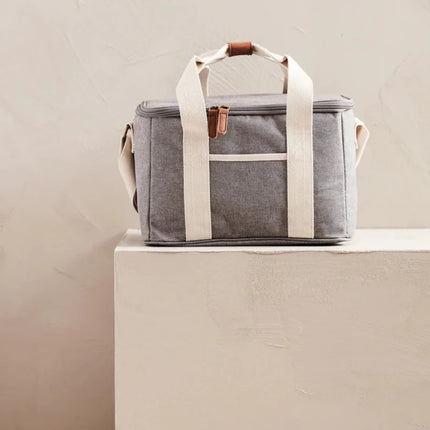 City Cooler Collection Insulated Picnic Bag With Fine Leather Trim And Two Tone Fabric - hospitality