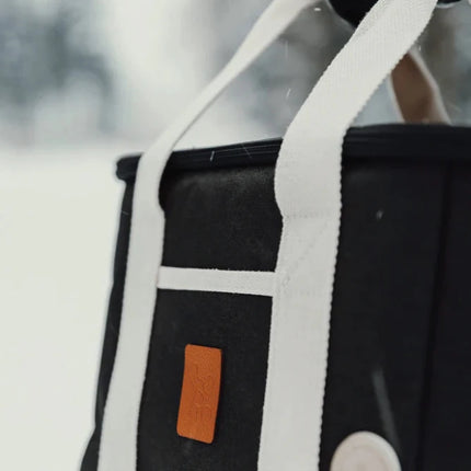City Cooler Collection Insulated Picnic Bag With Fine Leather Trim And Two Tone Fabric - hospitality
