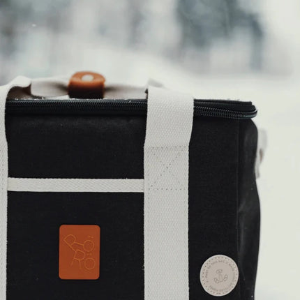 City Cooler Collection Insulated Picnic Bag With Fine Leather Trim And Two Tone Fabric - hospitality