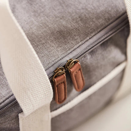 City Cooler Collection Insulated Picnic Bag With Fine Leather Trim And Two Tone Fabric - hospitality
