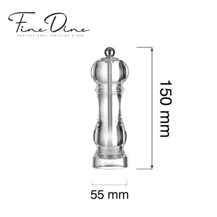 Claro acrylic salt and pepper mill set, 150mm - hospitality