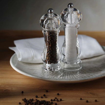 Claro acrylic salt and pepper mill set, 150mm - hospitality