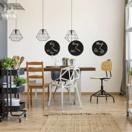 Clock Chalkboard pack of 6 - hospitality