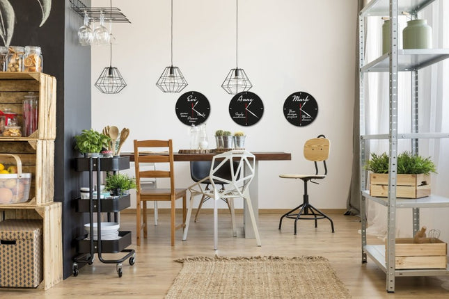 Clock Chalkboard pack of 6 - hospitality