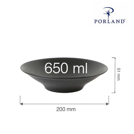 Coal deep plate, 200x(H)51mm - hospitality