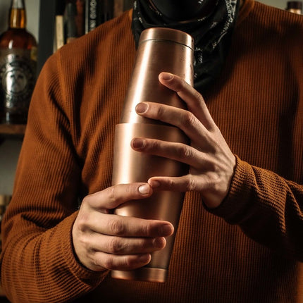 Cocktail Shaker/Tin Set, Antique Copper - hospitality