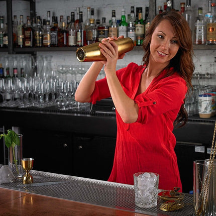Cocktail Shaker/Tin Set, Gold plated - hospitality