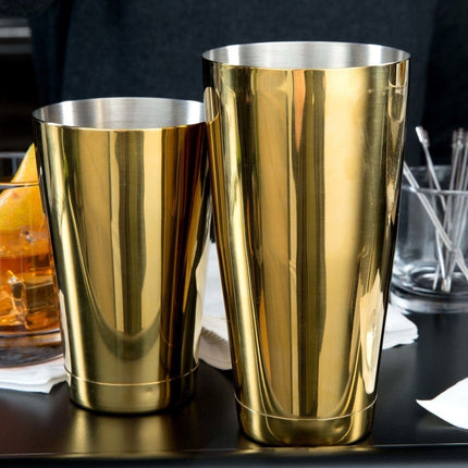 Cocktail Shaker/Tin Set, Gold plated - hospitality