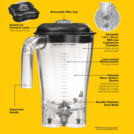 Copolyester jar for HBF600R-CE, 1.8L - hospitality