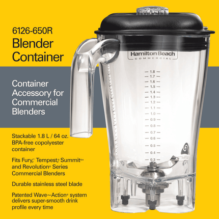 Copolyester jar for HBF600R-CE, 1.8L - hospitality
