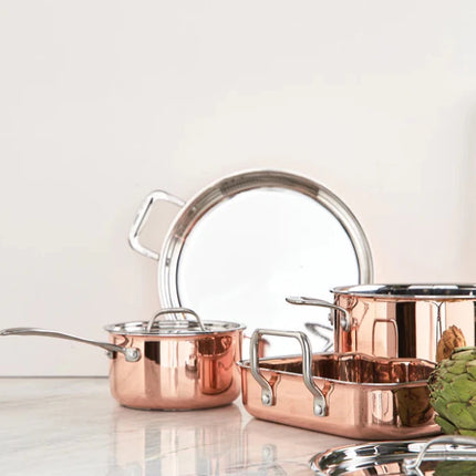Copper Tri Ply Roaster Aurora Collection - hospitality