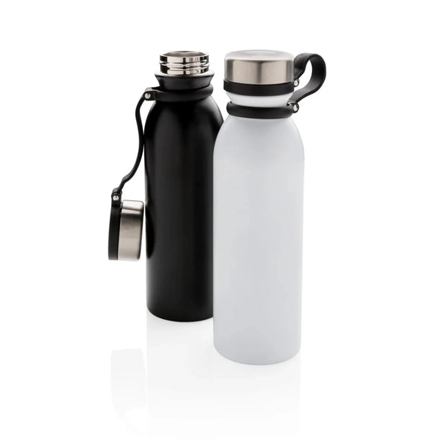 Copper vacuum insulated bottle with carry loop - hospitality