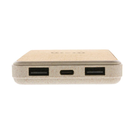 Cork and Wheat Straw 8.000 mAh 5W wireless powerbank - hospitality
