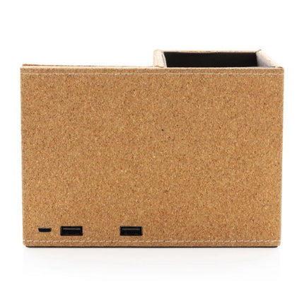 Cork pen holder and 5W wireless charger - hospitality