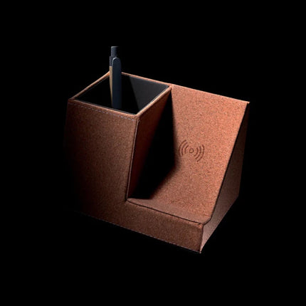 Cork pen holder and 5W wireless charger - hospitality