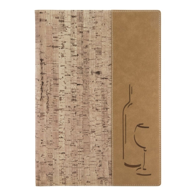 Cork style leather feel 8xA4 menus pack of 10 - hospitality