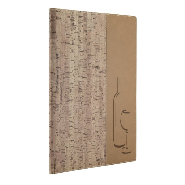 Cork style leather feel 8xA4 menus pack of 10 - hospitality