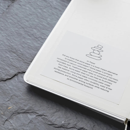 Craftstone A5 recycled kraft and stonepaper notebook - hospitality