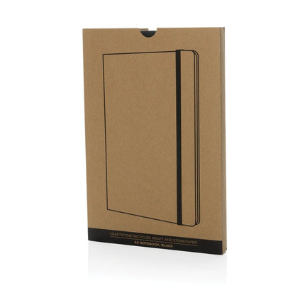 Craftstone A5 recycled kraft and stonepaper notebook - hospitality