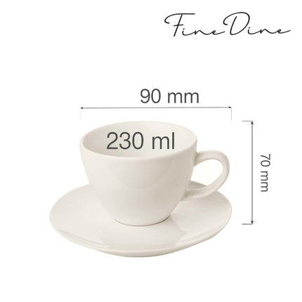 Crema elegant cup with saucer, 230ml - hospitality