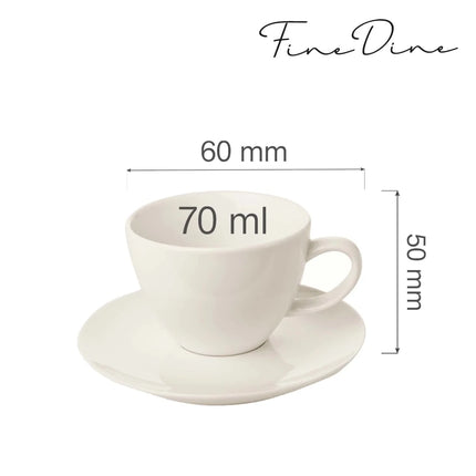 Crema elegant cup with saucer, 70ml - hospitality