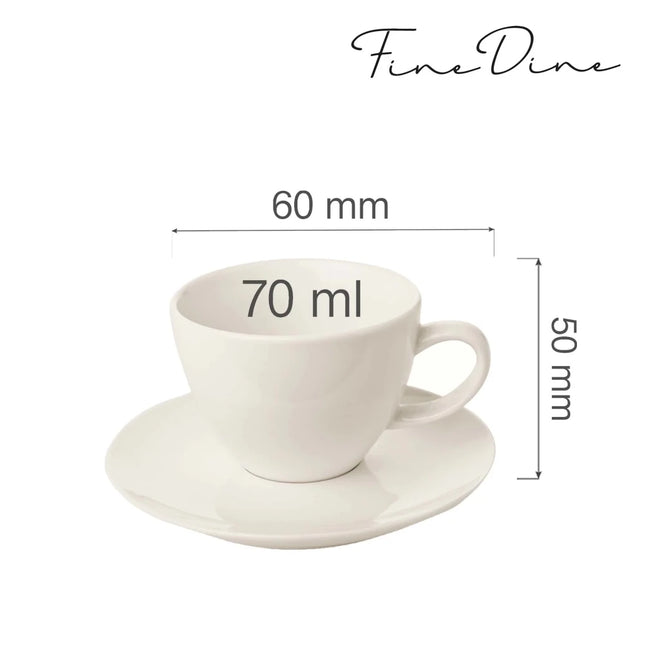 Crema elegant cup with saucer, 70ml - hospitality