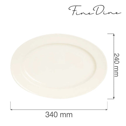 Crema oval dish, 340x240mm - hospitality