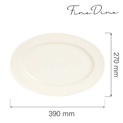 Crema oval dish, 390x270mm - hospitality