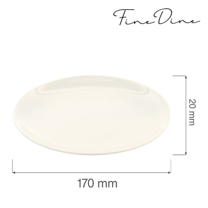 Crema rimless plate, 170mm - hospitality