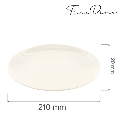 Crema rimless plate, 210mm - hospitality