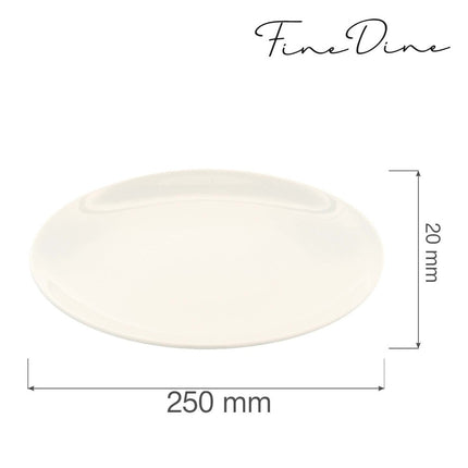 Crema rimless plate, 250mm - hospitality
