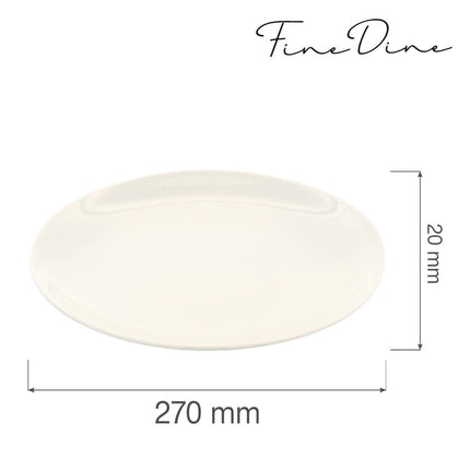 Crema rimless plate, 270mm - hospitality