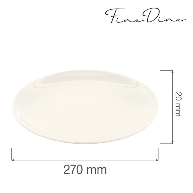 Crema rimless plate, 270mm - hospitality