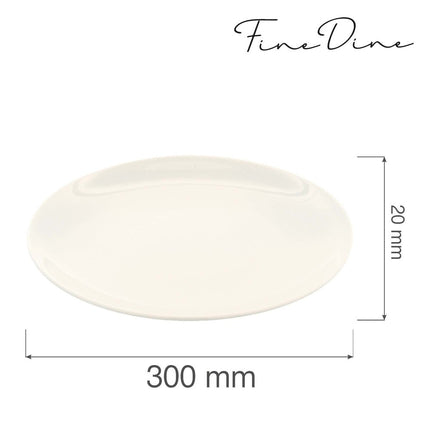Crema rimless plate, 300mm - hospitality