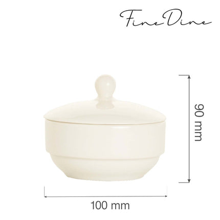 Crema sugar bowl with lid - hospitality