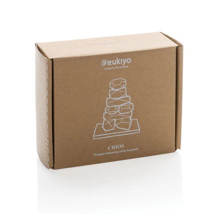 Crios wooden balancing rocks in pouch - hospitality