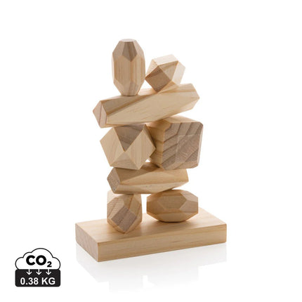 Crios wooden balancing rocks in pouch - hospitality