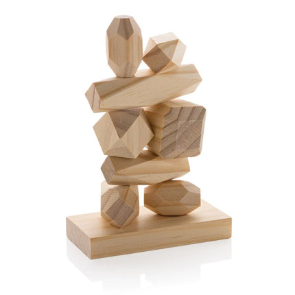 Crios wooden balancing rocks in pouch - hospitality