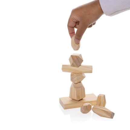 Crios wooden balancing rocks in pouch - hospitality