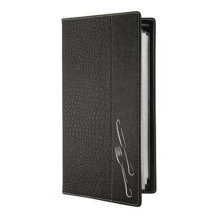 Crocodile style leather menu pack of 10 - hospitality