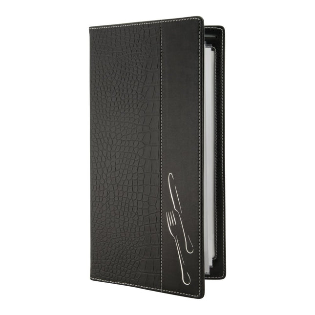 Crocodile style leather menu pack of 10 - hospitality