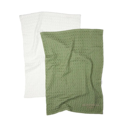 Cromer Collection Waffle Kitchen Towel Set Of 2 - hospitality