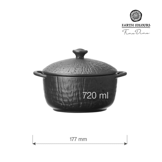 Crust handle tureen with lid, 140mm - hospitality