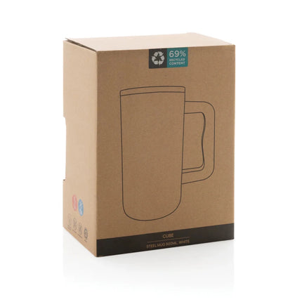 Cube RCS certified recycled steel mug 800ml - hospitality