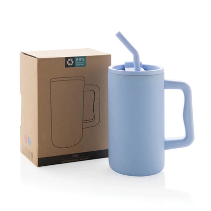 Cube RCS certified recycled steel mug 800ml - hospitality