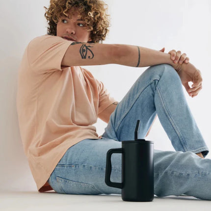 Cube RCS certified recycled steel mug 800ml - hospitality