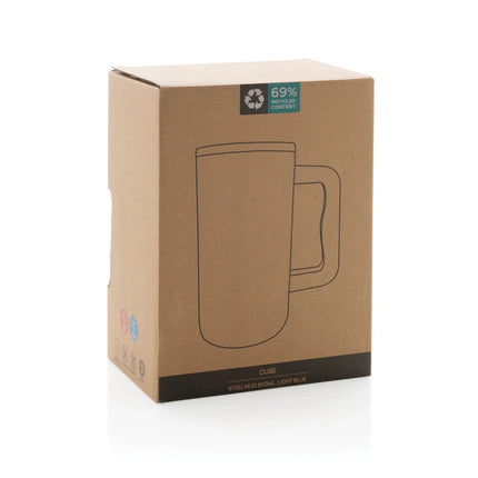 Cube RCS certified recycled steel mug 800ml - hospitality