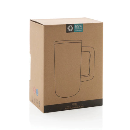 Cube RCS certified recycled steel mug 800ml - hospitality